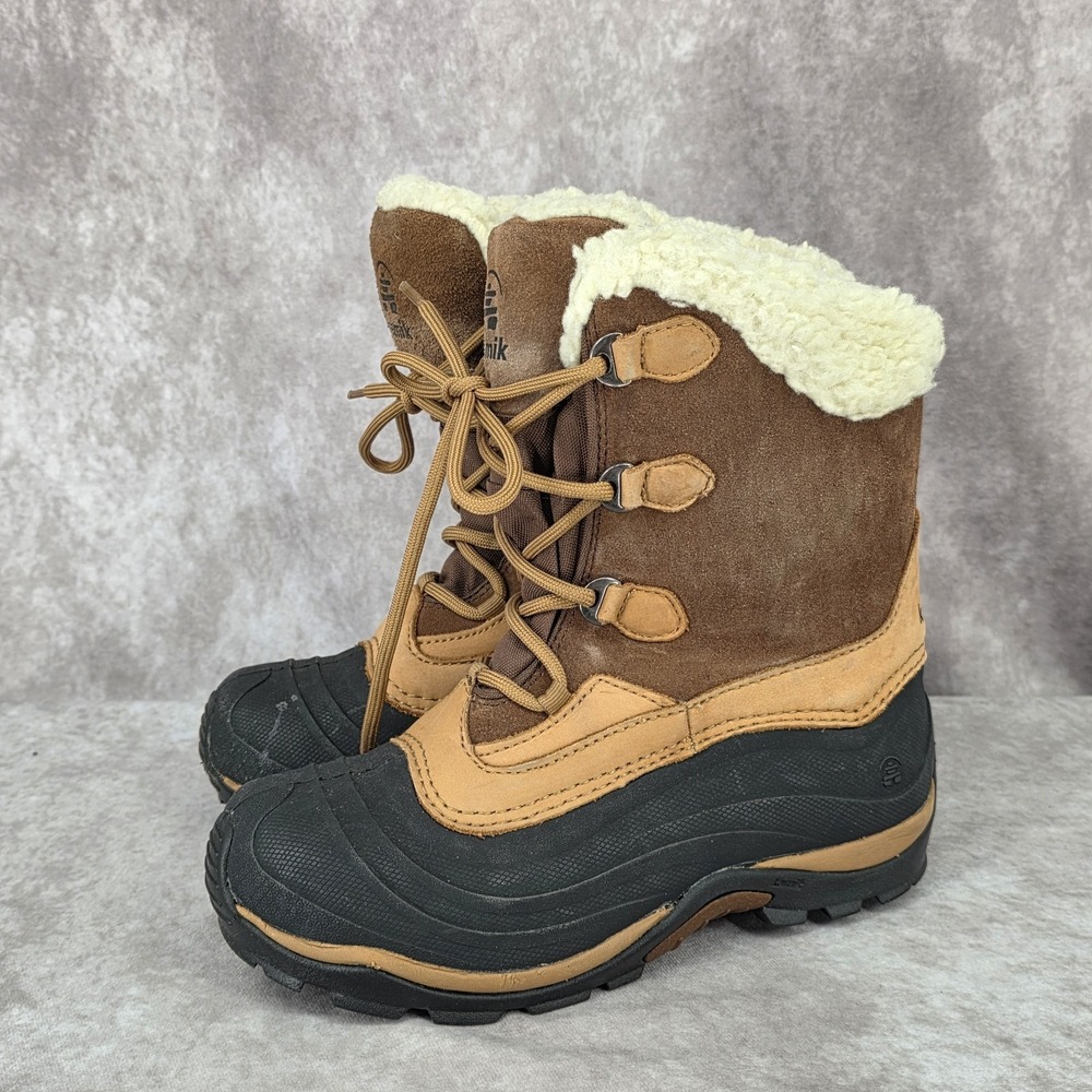 Kamik Sutton Waterproof Insulated Womens Winter Boots Size 8 Snow Suede Rubber